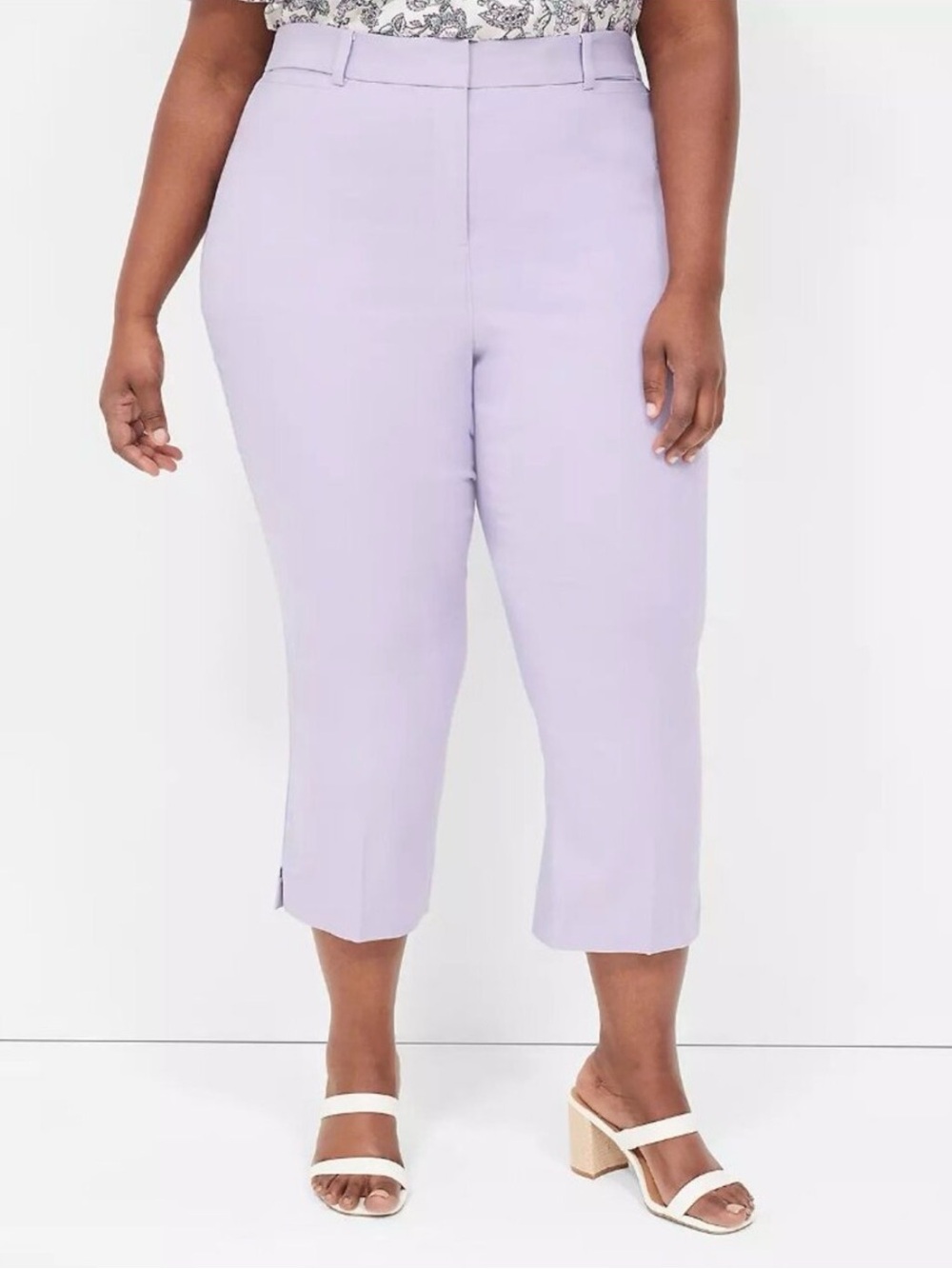 Lane Bryant Lavender Cropped Dress Pants Size 22